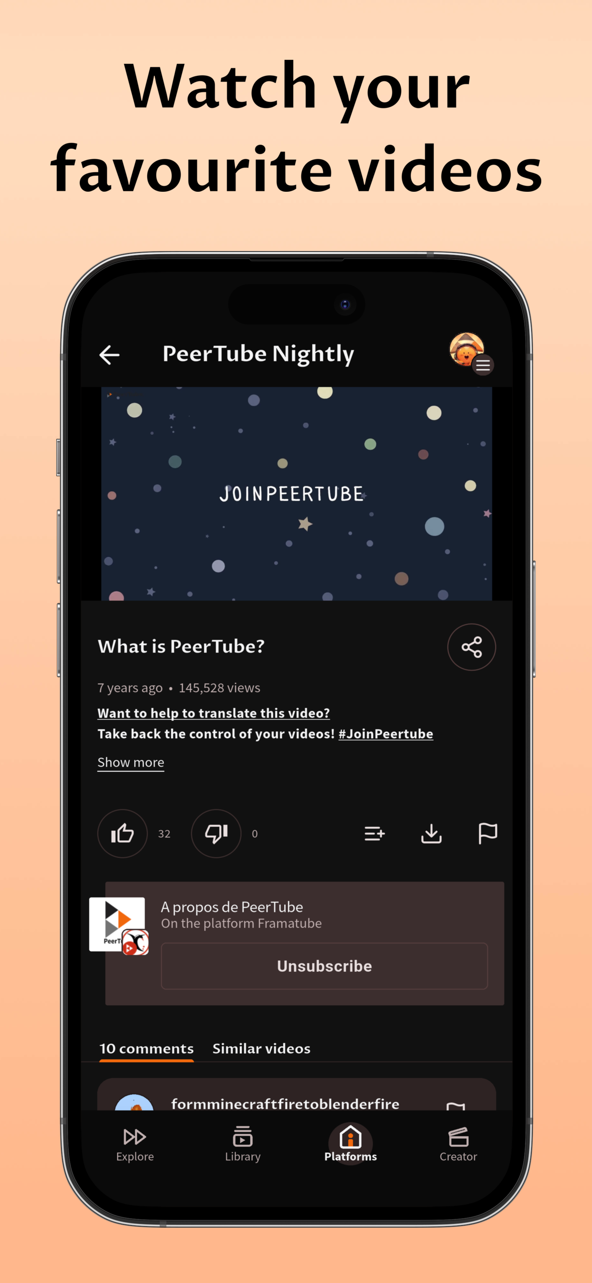 PeerTube iPhone screenshot 3
